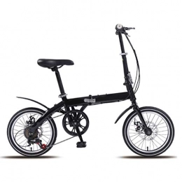 LXJ Fahrräder LXJ 16-Zoll-Faltrad for Erwachsene, Neutrales Und Leichtes Pendlerfahrrad, Scheibenbremse Mit Variabler Geschwindigkeit Und Hohem Kohlenstoffstahlrahmen Verstellbar