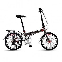 LXJ Fahrräder LXJ 20-Zoll-Faltrad for Erwachsene, Neutrales Und Leichtes Pendlerfahrrad, Scheibenbremse 7-Gang-Rahmen Aus Aluminiumlegierung Verstellbar