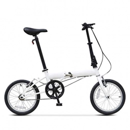 LXJ Fahrräder LXJ Ultraleichtes Mini-Faltrad, 16-Zoll-V-Bremsen-Single-Speed-Rahmen Aus Kohlenstoffstahl, Leichter City-Fahrradroller for Erwachsene Und Junge Männer Und Frauen