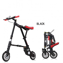 MIRC Falträder Mini Step Faltrad Bold-Version des größeren und stabileren 8-Zoll-Rad-Faltrads, Black, L