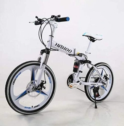Mnjin Fahrräder Mnjin 20"Mountainbike Falträder, mit 3 Speichen Doppelscheibenbremse Vollfederung Anti-Rutsch, Federgabel