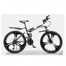 Mnjin Falträder Mnjin Outdoor-Sport Mountainbike 30 Geschwindigkeiten Mountainbike 26 'Reifen Gabelfederung aus Kohlenstoffstahl mit mechanischer Doppelscheibenbremse