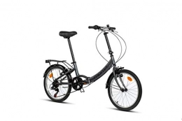 Moma Bikes Fahrräder Moma Bikes Erwachsene BIFCL2GUN Falträder First Class 20", Aluminium, Shimano 6v, Sattelkomfort, Grau, Unic Size