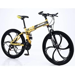 MTTKTTBD Fahrräder Mountainbike Bicicleta Plegable Acero Alto Carbono 21 Velocidades / 24 Velocidades / 27 Velocidades / 30 Velocidades Rad Doppelfederung Faltrad A, 21 Speed