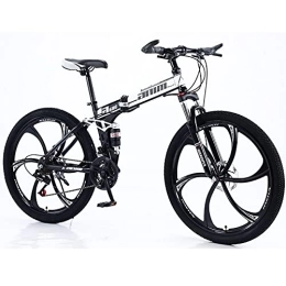 MTTKTTBD Fahrräder Mountainbike Bicicleta Plegable Acero Alto Carbono 21 Velocidades / 24 Velocidades / 27 Velocidades / 30 Velocidades Rad Doppelfederung Faltrad B, 30 Speed