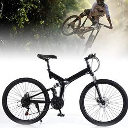 Futchoy Falträder Mountainbike Fahrrad Carbonstahl Klapprahmen 26" Vollfederung MTB Kohlenstoffstahl Fahrrad für Erwachsene