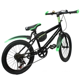 SHZICMY Falträder Mountainbike Kinder Jungen Fahrrad Kinderfahrrad Bike Doppelscheibenbremse Grün 20 Zoll 6 Gang