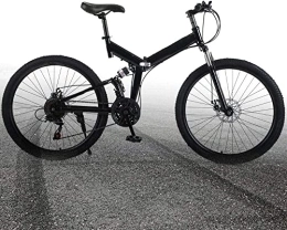 Fetcoi Falträder Mountainbike Klappfahrrad 26 Zoll - Fahrräder für Jungen, Mädchen, Frauen und Männer - Scheibenbremsen vorne und hinten - 21-Gang-Schaltung - Vollfederung Produktgröße