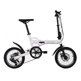 Mountainbikes Falträder Mountainbikes Fahrrad 6-Gang-Getriebe Faltrad tragbares Auto Rennrad Aluminium-Mini-Fahrrad (Color : Weiß, Size : 140 * 58 * 100cm)