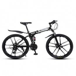 MRQXDP Fahrräder MRQXDP Cool MTB, Federgabel, Damen / Herren, Jugendliche und Erwachsene, 26 Zoll (66 cm), Mountainbikes mit 27 Gängen, leicht, Schwarz