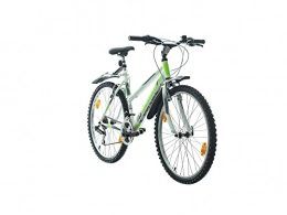 Multibrand Distribution Fahrräder Multibrand PROBIKE 6th Sense 26 Zoll Mountainbike Shimano 18 Gang, Mädchen-Fahhrad & Damen-Fahhrad geeignet ab 155 cm - 175 cm (Weiß glänzendes Neongrün)