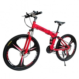 MYMGG Fahrräder MYMGG Faltbares 21-Gang-Getriebe (24-Gang, 27-Gang) Und Doppelscheibenbremse, Rot, 24 Speed
