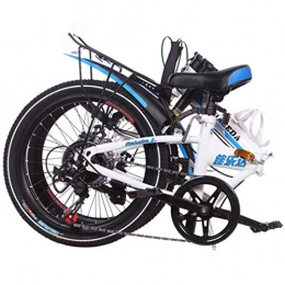 MYMGG Falträder MYMGG Kohlenstoffstahl Faltbares Fahrrad 20 Zoll Erwachsene Fahrräder Für Mann-Frauen-Doppelscheibenbremssystem, Weiß