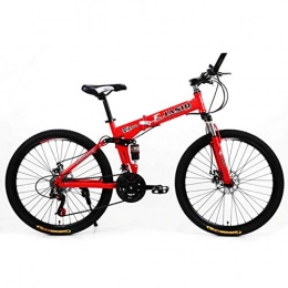 MYMGG Fahrräder MYMGG Mountainbike 21-Gang (24-Gang, 27-Gang) Kettenschaltung Scheibenbremse 26 Zoll MTB Erwachsenen- Und Jugendfahrrad, Red, 24speeds