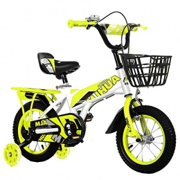 MYPNB Fahrräder MYPNB Kinderfahrrad 12, 14 Zoll Kinderfahrrad, for 2-5years alt, Kinderfahrrad mit 85% montiert, Rot, Gelb, Blau Fahrrad (Color : Yellow, Size : 12in)