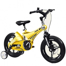 MYPNB Falträder MYPNB Kinderfahrrad Kinderfahrrad, 2-8 Jahre Jungen und Mädchen Fahrrad, 12 14 16inch Fahrrad mit Magnesium-Legierung Rahmen Scheibenbremse Stützrad (Color : Yellow, Size : 12in)