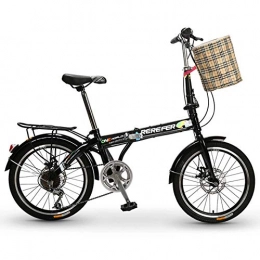 NIUYU Falträder NIUYU 7 Gang Faltrad Klapprad, Mini Scheibenbremsen Citybike Ultraleicht Folding Cityrad für Schüler Jungen-Mädchen Unisex-A-20Zoll