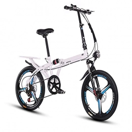 NoMI Fahrräder NoMI 40, 6 cm 6-Gang-Klapprad aus hartem Hartstahl mit Gangschaltung, tragbar, männlich und weiblich, für Erwachsene, Studenten, Kinder, weiß