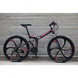  Falträder Novokart-faltbares Sport- / Mountainbike / Fitness im Freien / Freizeitradfahren / 24 inches (Zoll 6 Cutter Wheel, schwarz