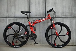  Falträder Novokart-faltbares Sport- / Mountainbike / Fitness im Freien / Freizeitradfahren / 26 inches (Zoll 6 Cutter Wheel, Rot