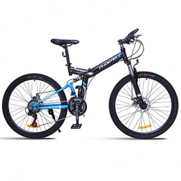 NZ-Children's bicycles Fahrräder NZ-Children's bicycles Faltbares Mountainbike für einen Pfad, Trail & Mountains, Schwarz, Aluminium-Vollfederung, Wendeschalthebel durch 24 Geschwindigkeiten, Blau, 26"