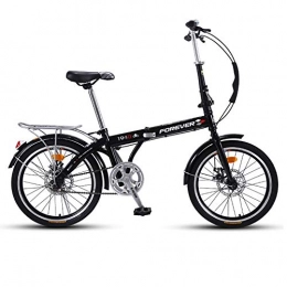 ZPEE Falträder Outdoor Faltbare Fahrräder Für Erwachsene, Hochkohlestahl Dual-scheiben-bremsen Faltrad, 20inch Tragbar Pendler-Fahrrad Zu City Riding
