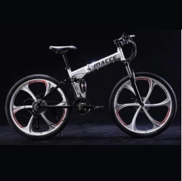 PengYuCheng Fahrräder PengYuCheng Faltbares Mountainbike, leicht zu tragen, im Kofferraum verstaut, 24-Gang, 26 Zoll, Stahlrahmen-Doppelscheibenbremse, Speichenrad, Radsatz-Doppelfederung, Cross Country Bike Q12