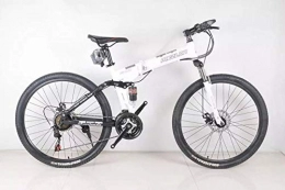 PengYuCheng Fahrräder PengYuCheng Faltbares Mountainbike, leicht zu transportieren, im Kofferraum verstaut, 21-Gang, 26-Zoll-Stahlrahmen-Doppelscheibenbremse, Speichenrad, Radsatz-Doppelfederung, Geländefahrrad-q1