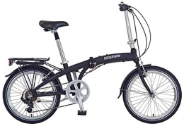 Prophete Falträder Prophete Unisex – Erwachsene Alu-Faltrad 20", schwarz matt, RH 30 cm