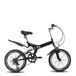 RR-YRL Falträder RR-YRL 20-Zoll-faltendes Fahrrad, Unisex, Doppel Fahrwerk, Doppelscheibenbremse, leicht zu transportieren, 5 Farben, Schwarz