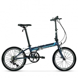 RXRENXIA Falträder RXRENXIA Faltbare Fahrrad, Variable Speed ​​Kleine Tragbare Ultra Light Stoßdämpfung Eine Runde Erwachsene Fahrrad Einfach Falten Und Tragen Sie Entwurf, Blau