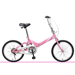 SYCHONG Fahrräder SYCHONG Faltbare Fahrrad Für Erwachsene, Frauen Ultra Light Tragbarer 20-Zoll-Mini-Studenten Kleines Fahrrad, Rosa
