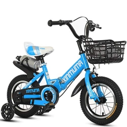 SYCHONG Falträder SYCHONG Faltbare Fahrrad, Kinder Fahrrad, Doppelbremse Griffige, mit Kettle + Flash-Assist-Rad, Geeignet für 2-10 Jahre Kinder, Blau, 14inches