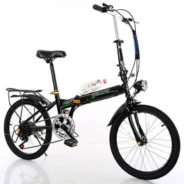 TATANE Fahrräder TATANE Folding Speed ​​Bike, Herren- Und Damenfahrräder, 20-Zoll-Ultra-Light Bewegliches Kleines Rad Student Auto-Fahrrad, Schwarz, 20inch