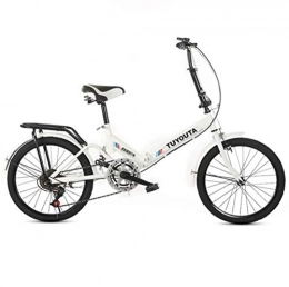Tbagem-Yjr Fahrräder Tbagem-Yjr Klappbare Geschwindigkeit Mountainbike, 20 Zoll Rennrad 6 Geschwindigkeit Kinder (Color : White)