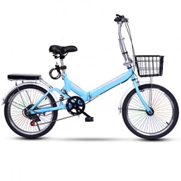 TXTC Fahrräder TXTC Variable Speed Damenfahrrad Faltrad, 20-Zoll-Rder, Frauen Bike Cruiser Klappfahrrad Geeignet Klapprad Fahrrad for Frauen, Mnner, Erwachsene, Jugend (Color : Blue, Size : Color bar Speed)