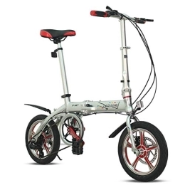TYXTYX Fahrräder TYXTYX 14 Zoll leichtes klappbares Fahrrad, Faltbare City Commuter-Fahrräder, 6-Gang-Mountainbike, Doppelscheibenbremse, ALU Rahmen