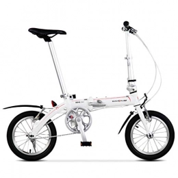 Bicicletta Falträder Ultraleichtes Mini-Fahrrad, zusammenklappbar, für Studenten, für Erwachsene, Herren und Damen, 8, 9 kg, Ultraleicht, Mini 114.8*90.5*35.5cm weiß