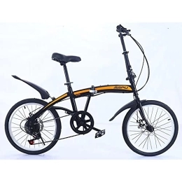 Unbekannt Fahrräder Unisex Fahrrad Faltrad, 20", Herren-fahrrad & Jungen-fahrrad, Licht Aluminium Faltrad, Geeignet Ab 145 Cm - 185 Cm City / Black+o