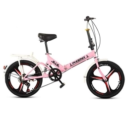 WEHOLY Fahrräder WEHOLY Bicycle Folding Fahrradschaltung kann für Erwachsene mit ultraleichten tragbaren Schülern mit kleinen Fahrrädern verwendet Werden, Pink