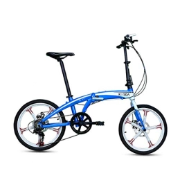 WEHOLY Fahrräder WEHOLY Fahrrad Faltrad 20 Zoll Aluminiumlegierung ultraleichtes Faltrad Erwachsene tragbare Kinder Frauen Frauen Faltrad, Blau