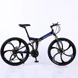 WEHOLY Falträder WEHOLY Fahrrad Faltrad, Faltrad Unisex Mountainbike High-Carbon Stahlrahmen MTB Bike 26 Zoll Mountainbike 21Geschwindigkeiten mit Scheibenbremsen und Federgabel