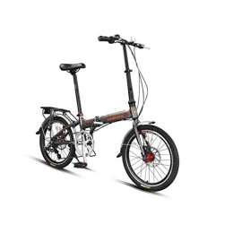 WEHOLY Fahrräder WEHOLY Fahrrad Klappfahrrad Erwachsene Männer und Frauen ultraleichte tragbare kleine 20-Zoll-Aluminiumlegierung Schaltung, schwarz