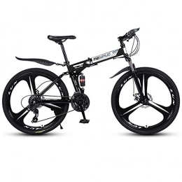 WGYAREAM Fahrräder WGYAREAM Mountainbike, Bergfahrrder Hardtail Carbon-Stahlrahmen zusammenklappbares Ravine Bike Doppelaufhebung und Doppelscheibenbremse, 26-Zoll-Rder (Color : Black, Size : 24-Speed)