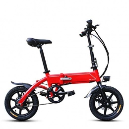 WHKJZ Fahrräder WHKJZ Elektrofahrrad Faltbares 14 Zoll Reifen Elektrisches Fahrrad 250W brstenlosem Motor und 36V 8Ah Lithium-Batterie, Red