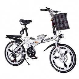 WLGQ Falträder WLGQ Fahrradklappschaltscheibenbremsen 20-Zoll-Stoßdämpfung Unisex Ultraleichtes Fahrrad Tragbares Klapprad (Farbe: ROSA, Größe: 150 * 30 * 100CM)