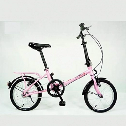 Xiaoping Fahrräder Xiaoping 16 Zoll tragbare Faltrad Kind Erwachsene Männer und Studenten leichte Faltrad Freizeit Fahrrad (Color : Pink)