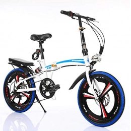 XW Fahrräder XW Klapprad, 20-Zoll-Portable Kleines Fahrrad, Ultra-Light Mit Variabler Geschwindigkeit Scheibenbremse, Verfügbar Für Männer Und Frauen, Blau
