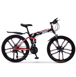 XWLCR Fahrräder XWLCR Mountainbike Falträder, 21-Gang-Doppelscheibenbremse Fully Anti-Rutsch, Off-Road Variable Speed ​​Rennrad für Männer und Frauen, A3, 24 inch