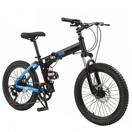 XYSQWZ Fahrräder XYSQWZ Mountainbike 20"bicycl Blue Bequeme Und Atmungsaktive Spezielle Sattel, Stoßdämpfung, Faltbar, Tragbarer Und Platzsparend, Ergonomisches Design